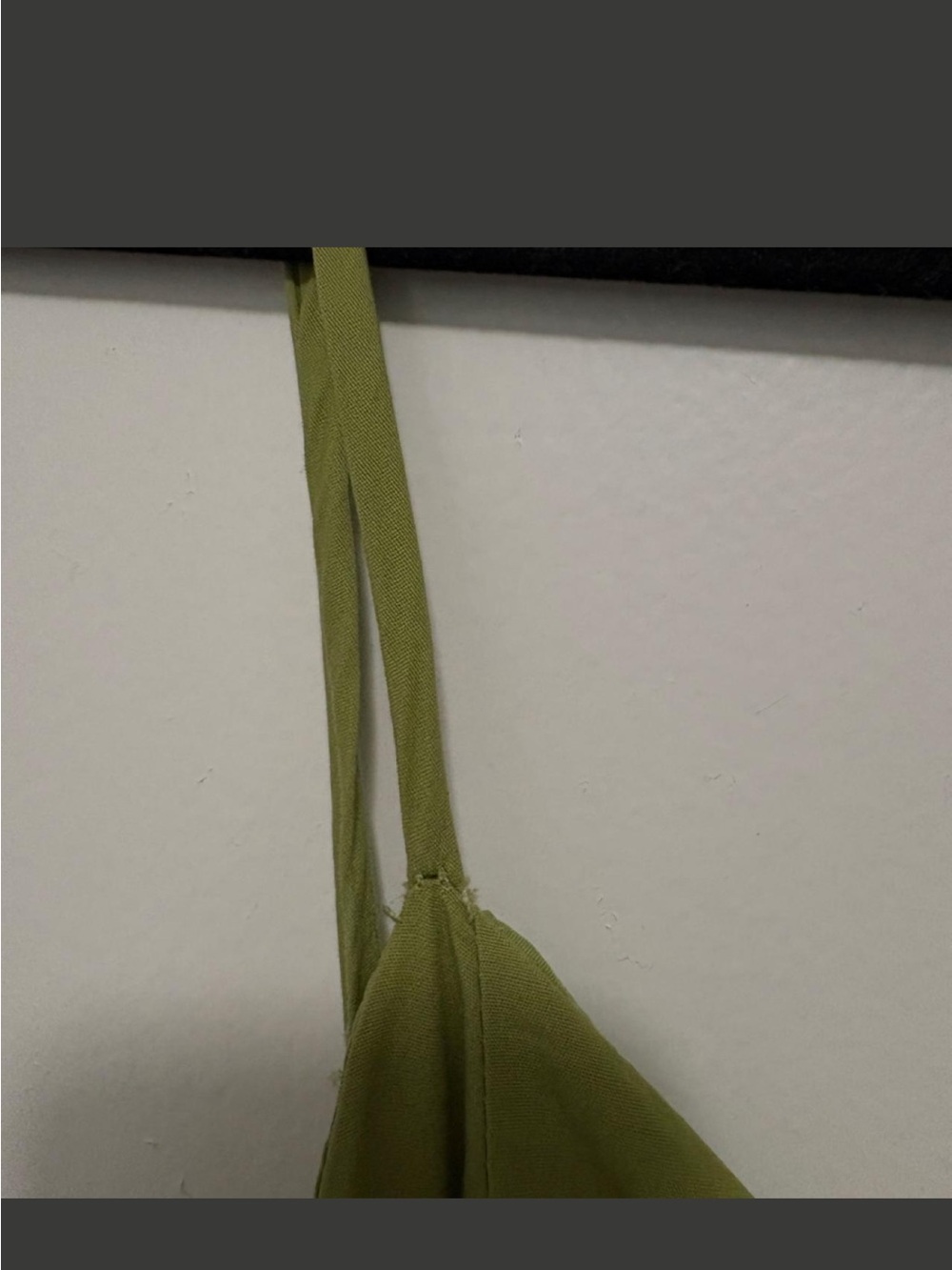 Moon River Olive Green V-Neck Midi Dress - Picture 4 of 4